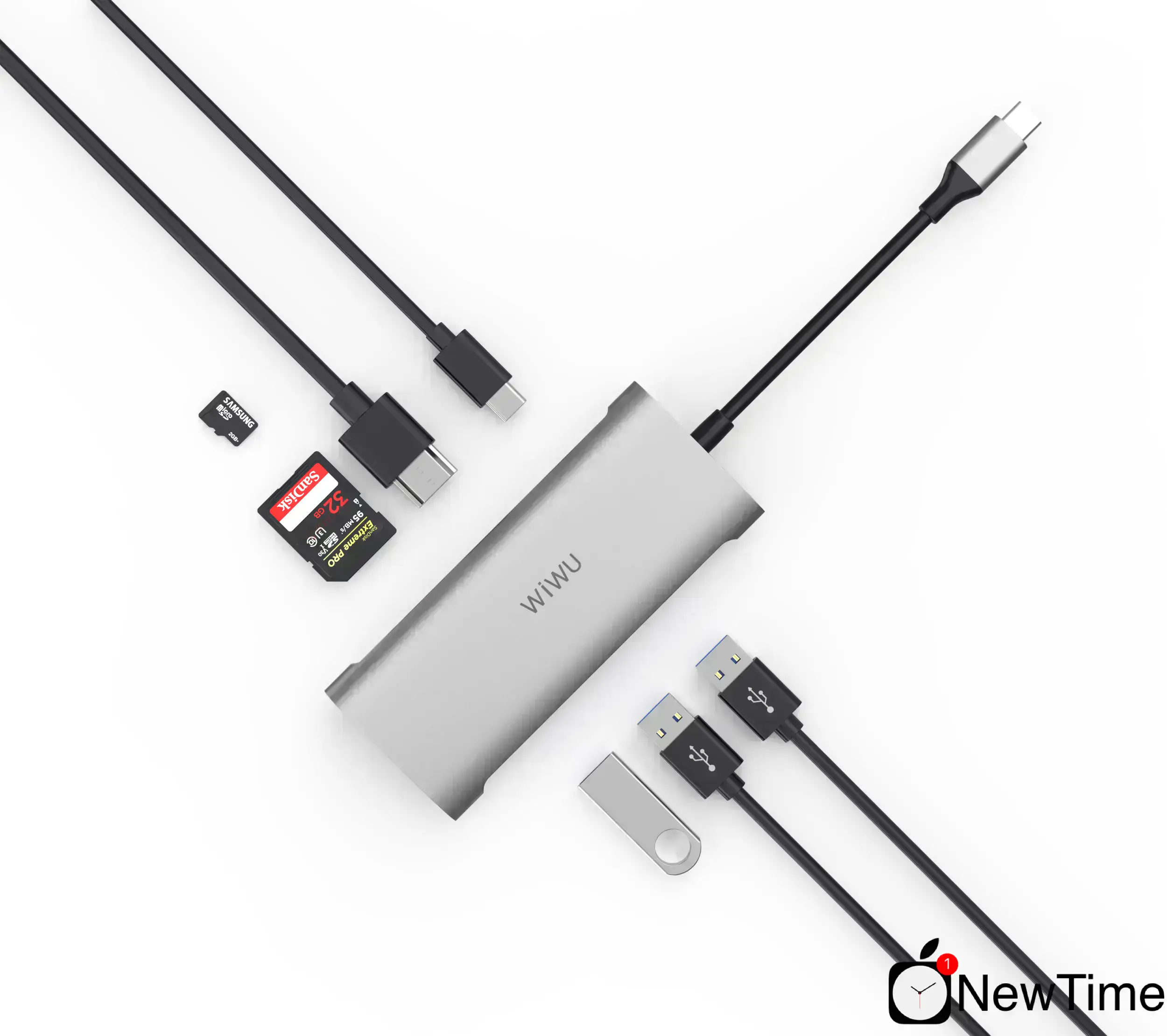 WiWU Alpha A731HP 7 in 1 USB-C Hub Gray